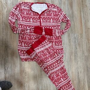 Little Sleepies Red and White Pajama Set